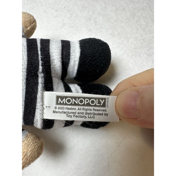 Monopoly Plush Mr. Monopoly Plush Hasbro Gaming Toy Get Out Of Jail Free 7" NWT - Picture 6 of 7